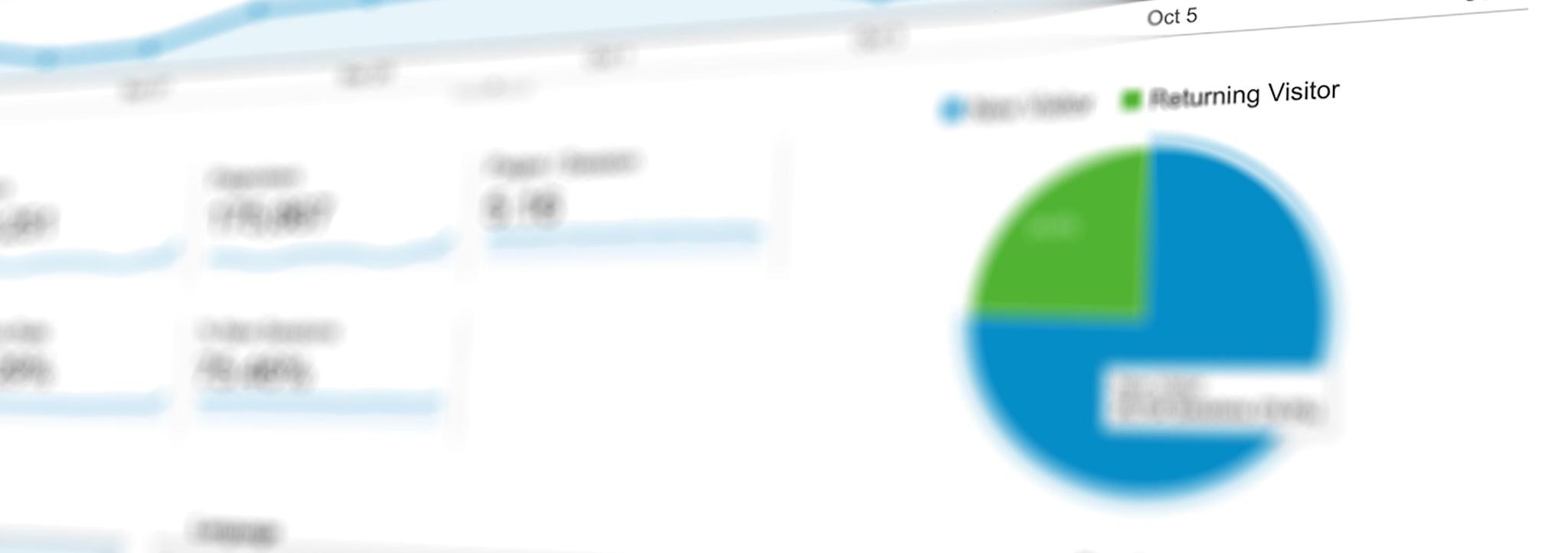 blurred out pie chart graph